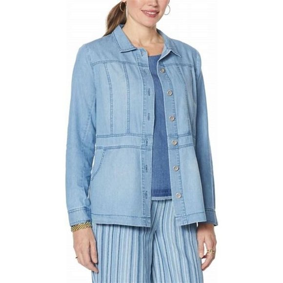 DG2 by Diane Gilman Tops - DG2 BY DIANE GILMAN SOFTSHELL ELONGATED SHACKET